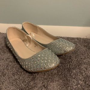 Sparkly flats. Worn once.